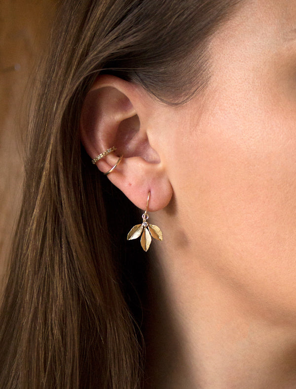 Sprig Leaf Earrings - Leah Hollrock